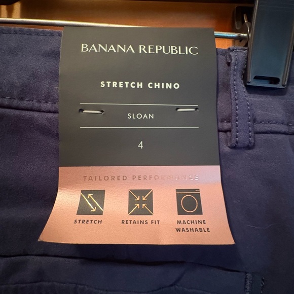 Banana Republic Blue Ankle Cropped Pants NWT Women’s size 4 - Picture 7 of 15